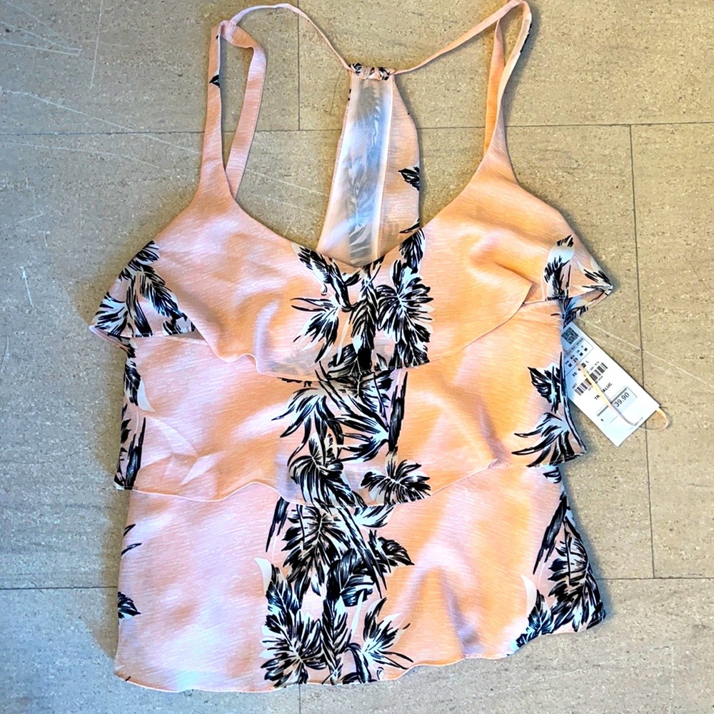 Pink Zara tropical tank top